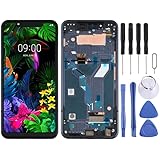 LCD-Bildschirm für LG G8S Thinq LMG810, LM-G810, LMG810EEW mit Digitalisierer Vollbaugruppe mit Rahmen (schwarz)